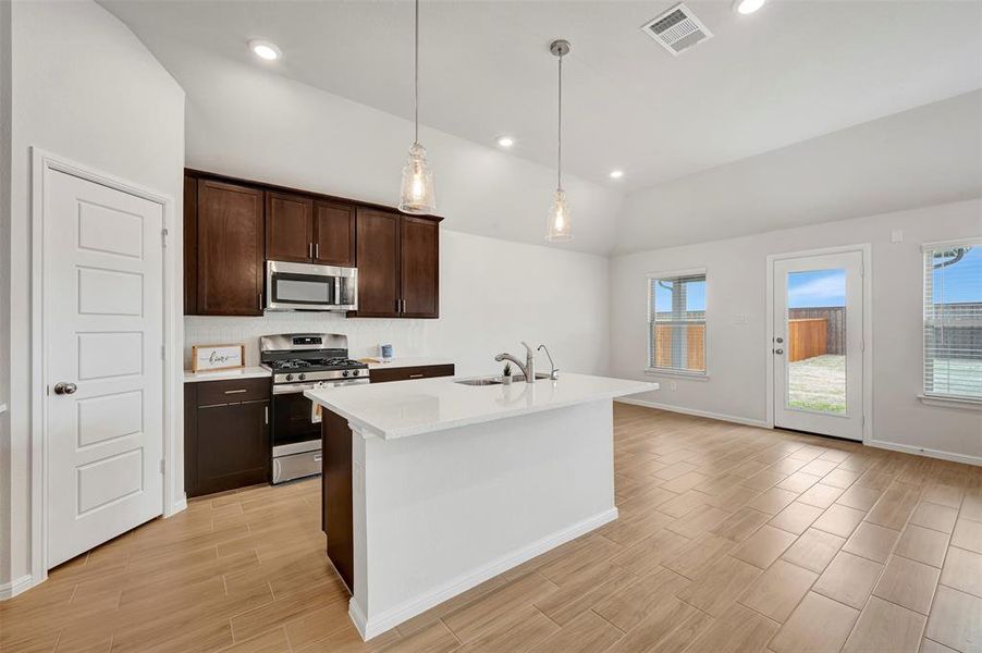 Furnished interior view inside a new home in The Preserve, Justin (Image 5). Furnished interior view inside a new home in The Preserve, Justin (Image 5).
