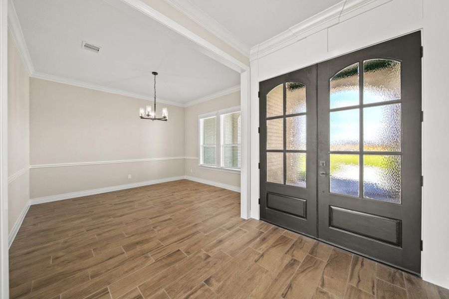 Entry and dining room Entry and dining room
