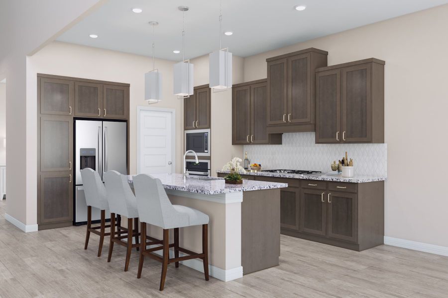 Representative furnished interior of a home built from the Goldeneye by Tri Pointe Homes in Pecan Ridge, Fulshear (Image 5).