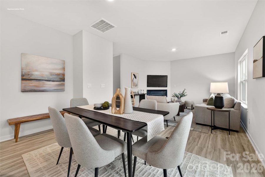 Furnished interior view inside a new home in The Hamptons at Hickory, Hickory (Image 9). Furnished interior view inside a new home in The Hamptons at Hickory, Hickory (Image 9).
