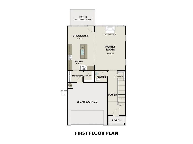 2D floor plan layout for the The Grayson A by Davidson Homes LLC in Sage Farms, White House, TN (Image 5).