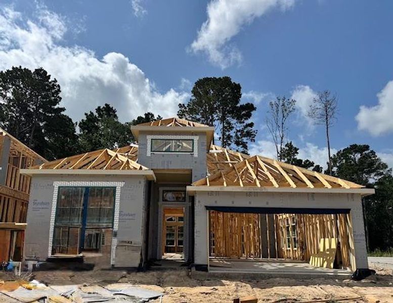 In-progress construction of a new home in The Highlands, Porter, TX (Image 7). In-progress construction of a new home in The Highlands, Porter, TX (Image 7).