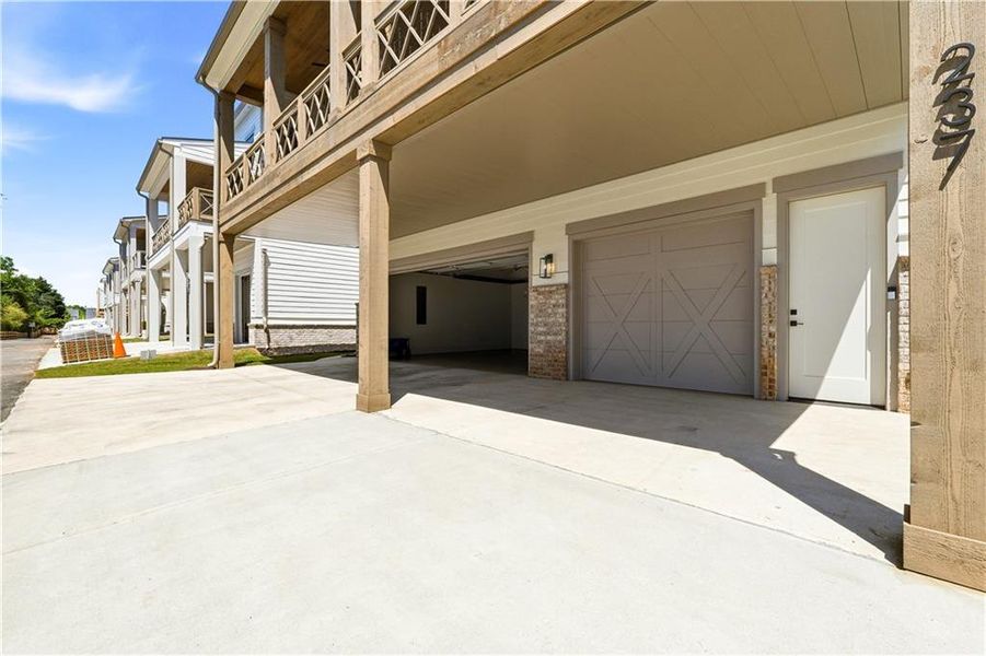 Exterior details and patio area of a home in Echo at Crabapple, Milton (Image 30).