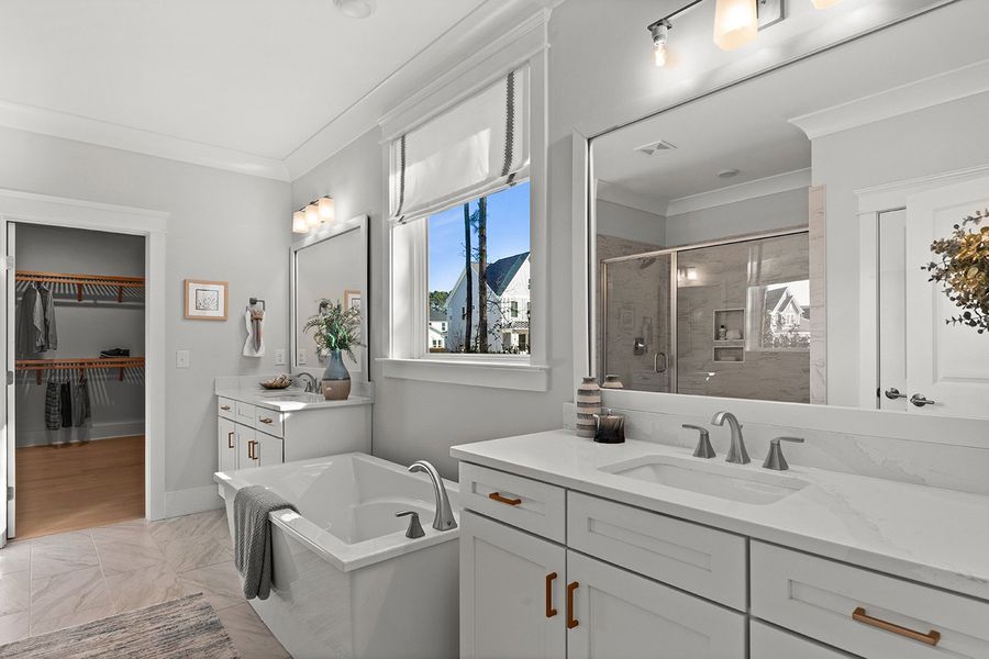 Representative furnished interior of a home built from the The Emerson by RobuckHomes in Stonehedge, Leesville (Image 41).