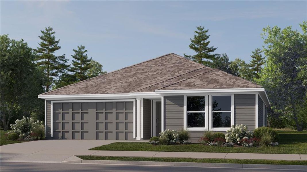 Front exterior of a new home in , Davenport, FL, highlighting curb appeal (Image 1). Front exterior of a new home in , Davenport, FL, highlighting curb appeal (Image 1).