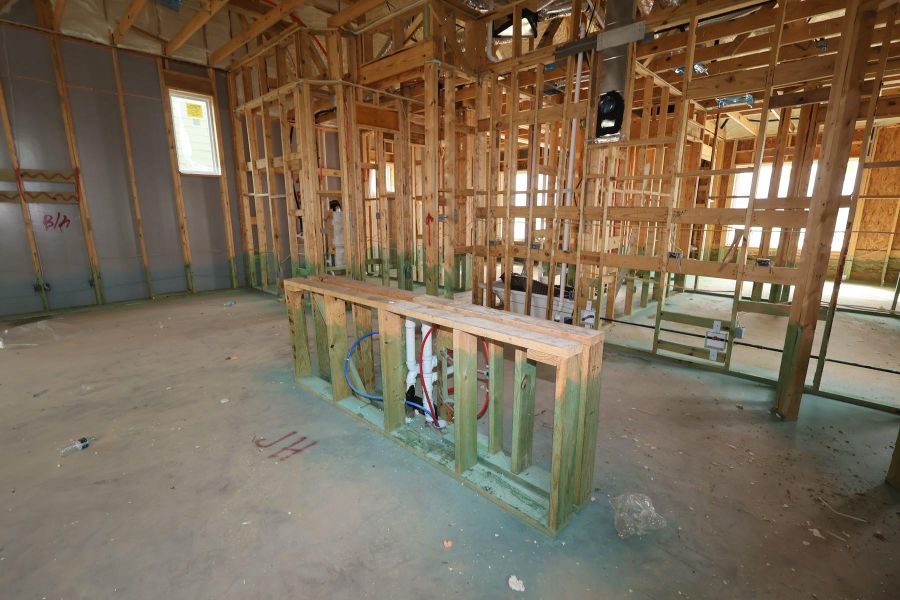 In-progress construction of a new home in Bridgeland Central: Emerald Heights - Landmark Row Collection, Cypress, TX (Image 4).