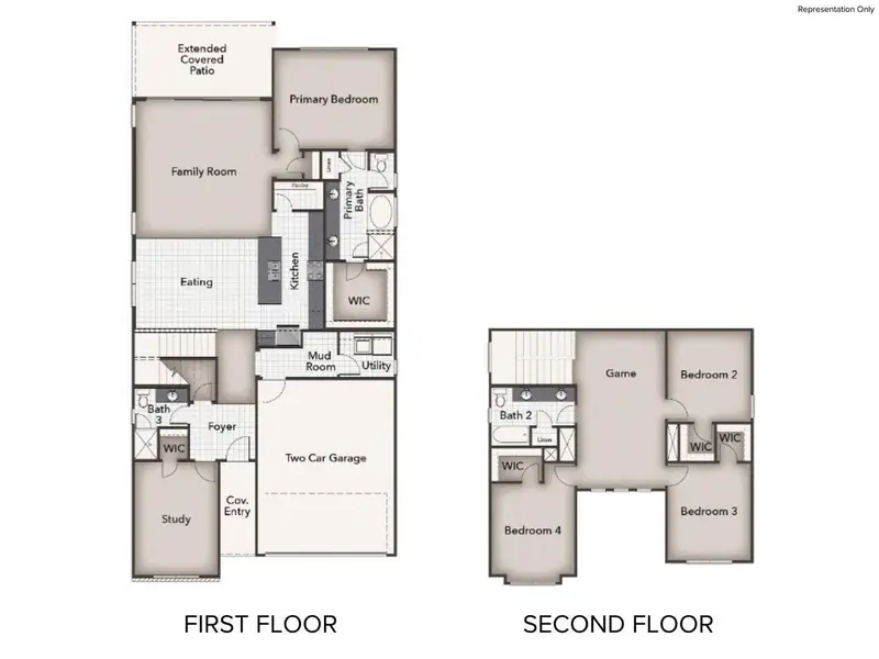 2D floor plan layout of this home in Cross Creek, Cedar Park, TX (Image 4). 2D floor plan layout of this home in Cross Creek, Cedar Park, TX (Image 4).