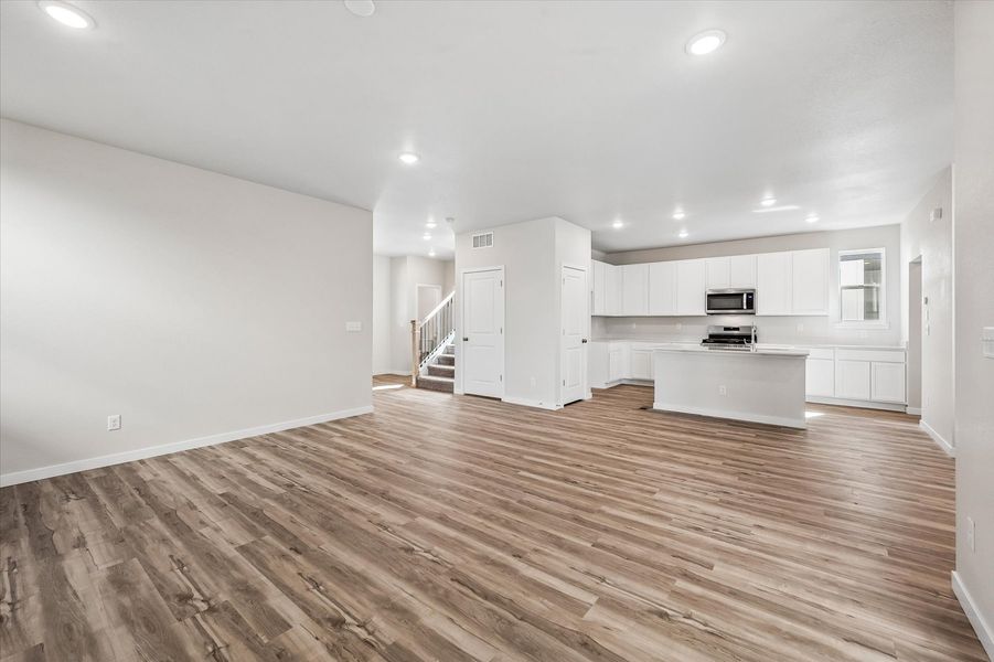 A large empty kitchen.