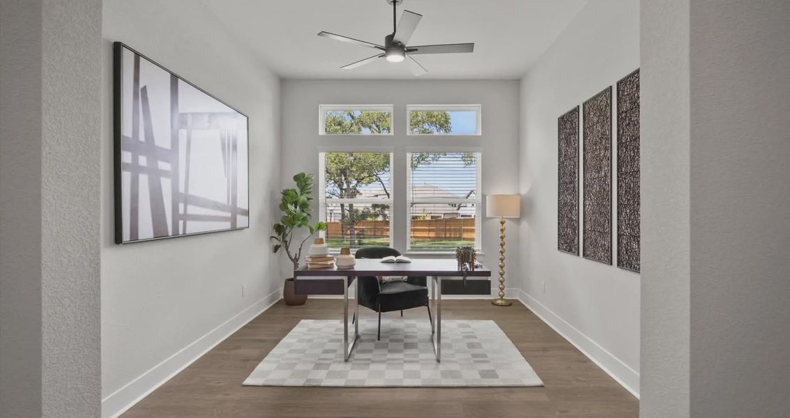 Representative furnished interior of a home built from the Mia by Chesmar Homes in Sunfield, Buda (Image 11). Representative furnished interior of a home built from the Mia by Chesmar Homes in Sunfield, Buda (Image 11).