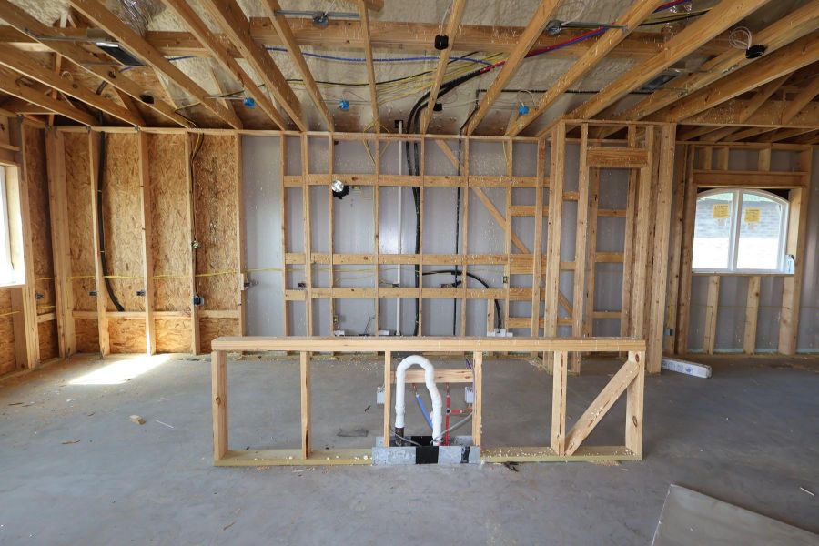 In-progress construction of a new home in Brookewater 55’ Homesites, Rosenberg, TX (Image 12).