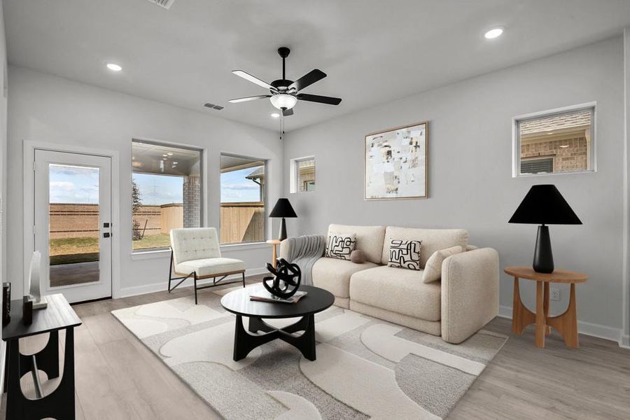 Thomasville Family Room (Staged) [Photo shown is from a completed home with the same floorplan and similardesign selections.]
