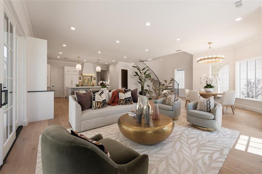 Furnished interior view inside a new home in , Flower Mound (Image 36).