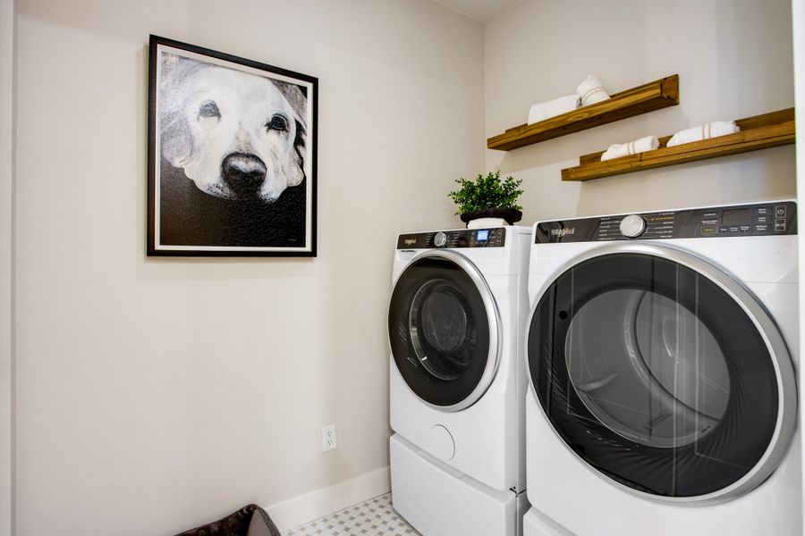 Close-up of interior finishes inside a home in Candelas Townhomes, Arvada (Image 19).
