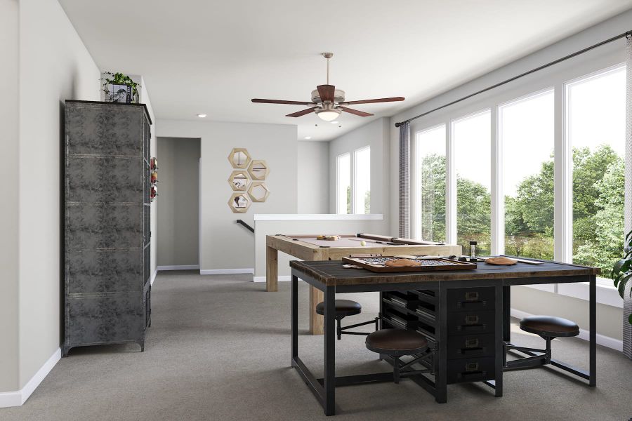 Furnished interior view inside a new home in Lariat, Liberty Hill (Image 16).