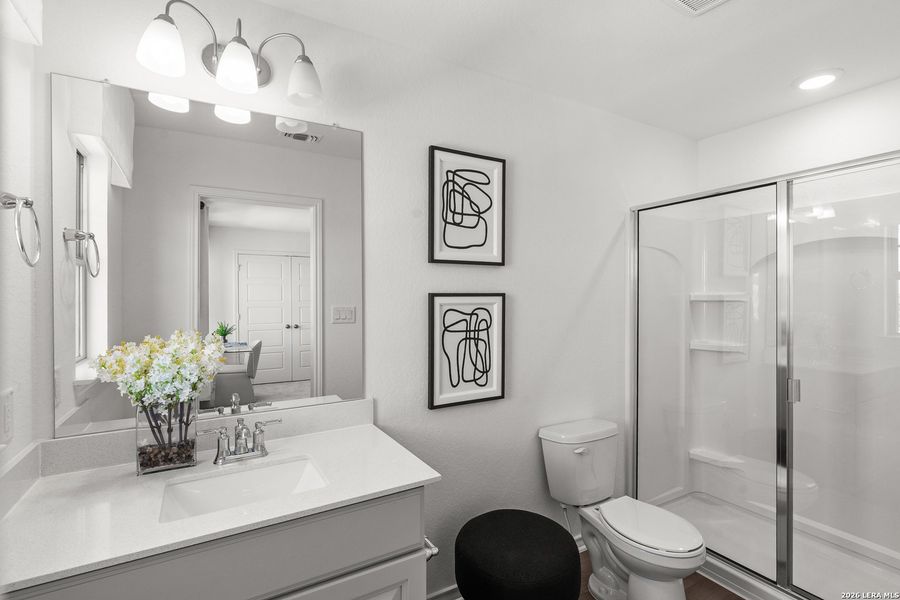 Furnished interior view inside a new home in Nopal Valley, San Antonio (Image 11).