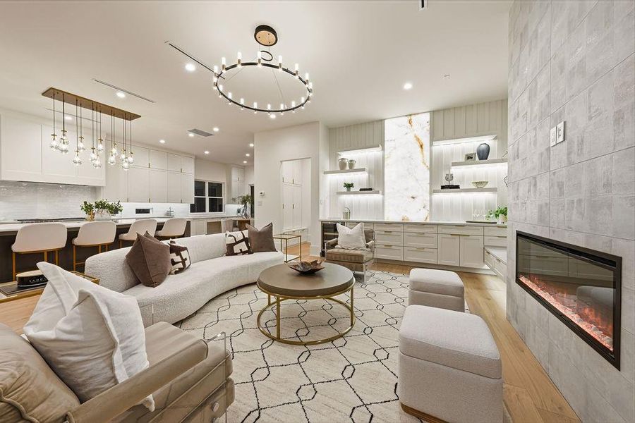 Furnished interior view inside a new home in , Bellaire (Image 8).