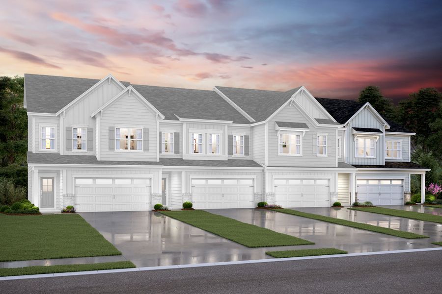 Representative exterior photo of a completed home built from the Maxwell by Beazer Homes in Friendship Village Townes, Apex, NC (Image 5). Representative exterior photo of a completed home built from the Maxwell by Beazer Homes in Friendship Village Townes, Apex, NC (Image 5).