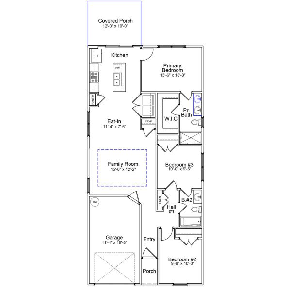 2D floor plan layout of this home in Bluefield, Lexington, SC (Image 2).
