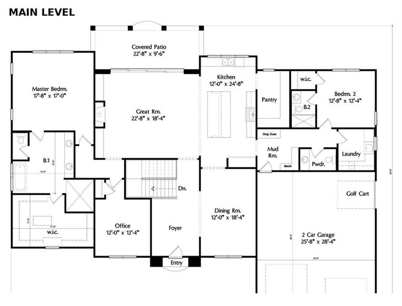 2D floor plan layout of this home in , Dawsonville, GA (Image 4).