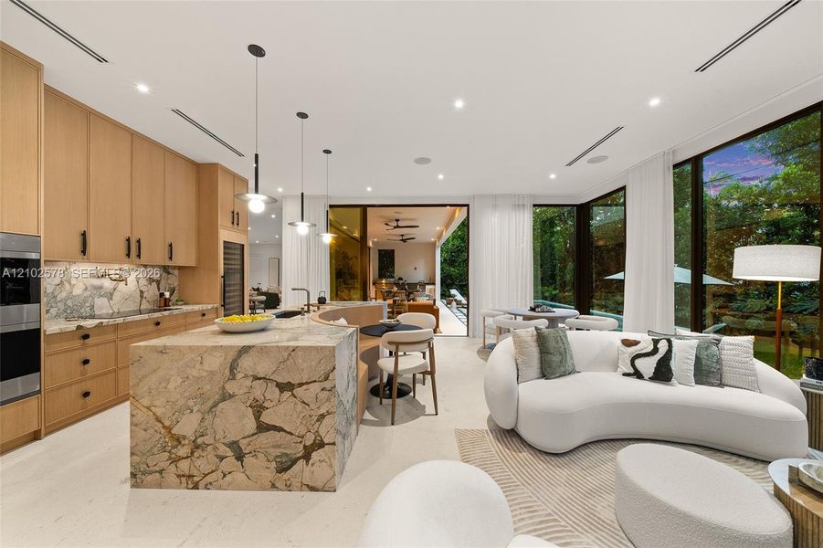 Furnished interior view inside a new home in , Miami (Image 67).