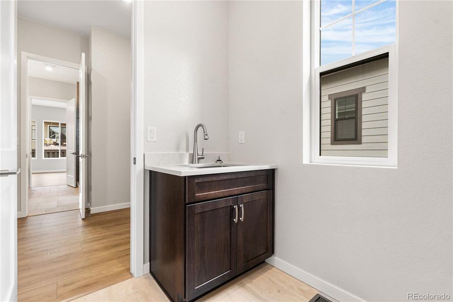 Furnished interior view inside a new home in Horizon at Solstice, Littleton (Image 8).