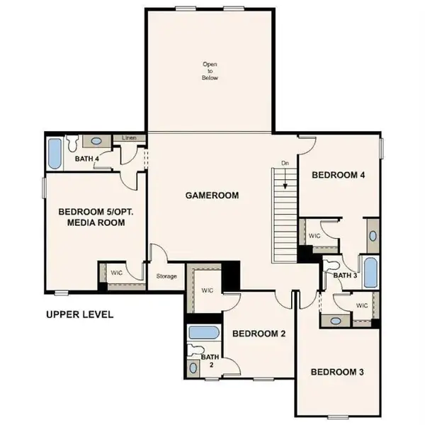 2D floor plan layout of this home in Windsong Estates, McDonough, GA (Image 4).