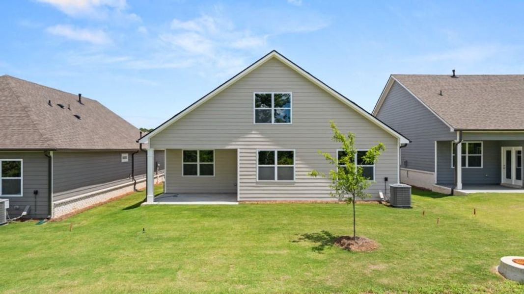Exterior details and patio area of a home in Hamptons at Riverwood North, Dallas (Image 4).