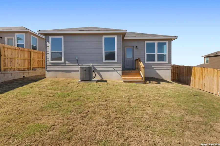 Exterior details and patio area of a home in Knox Ridge, Converse (Image 3).