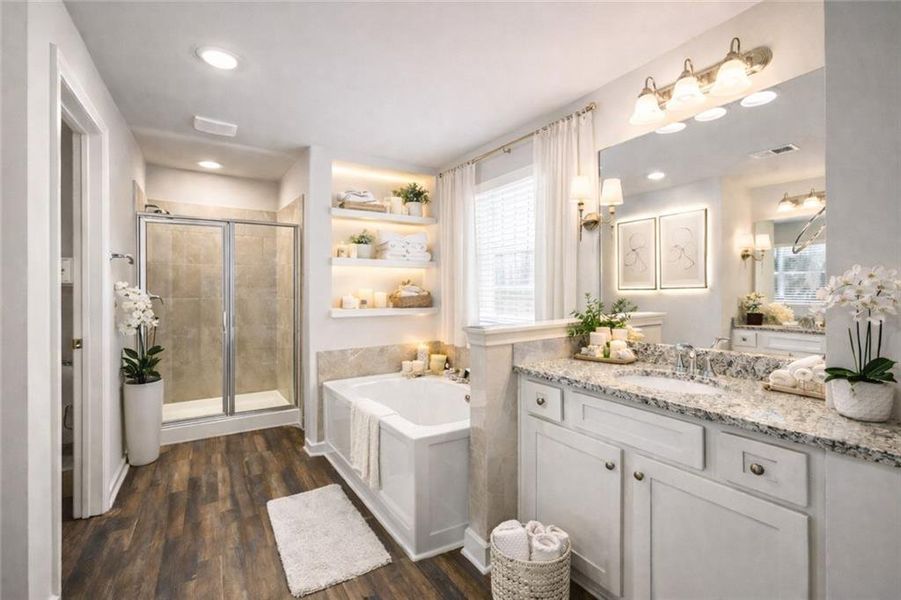 Furnished interior view inside a new home in The Hills at Cedar Creek, Winder (Image 31).