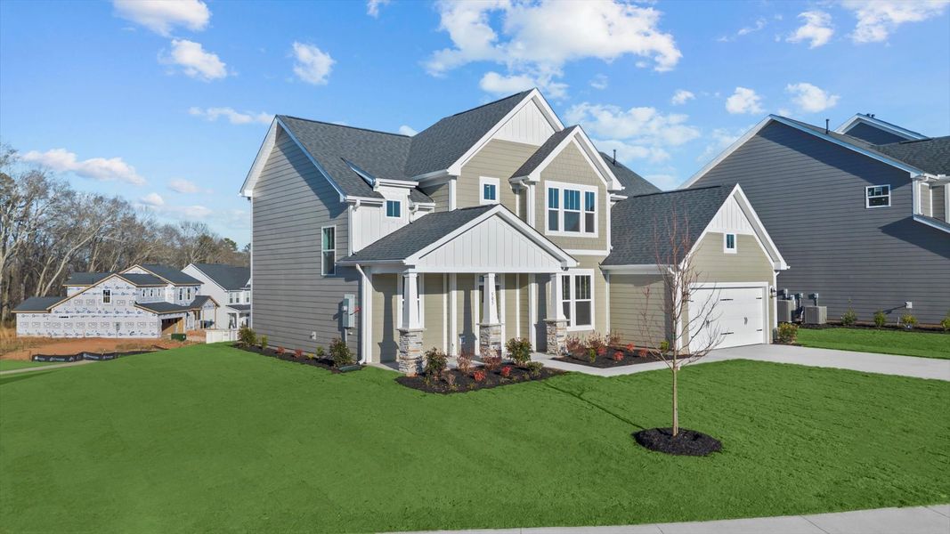 Eye-catching exterior with timeless color palette and superior architectural detail