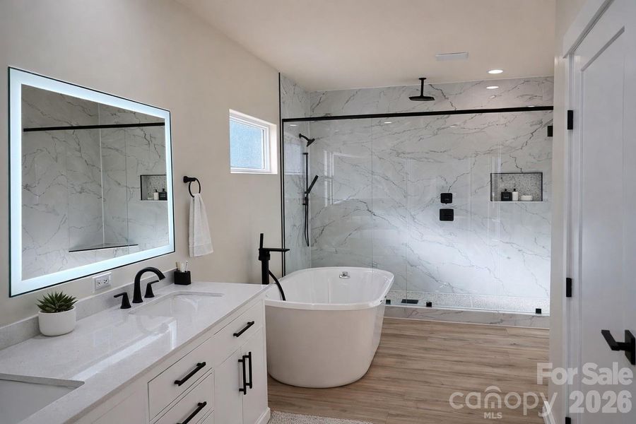 Furnished interior view inside a new home in , Hickory (Image 12).