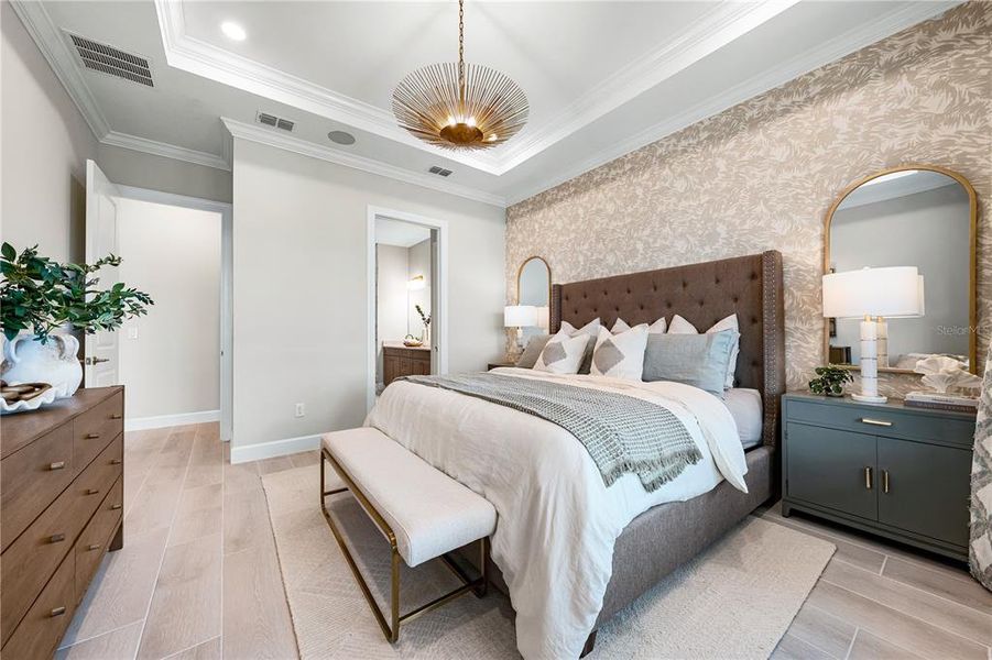 Furnished interior view inside a new home in Esplanade at Skye Ranch, Sarasota (Image 37).