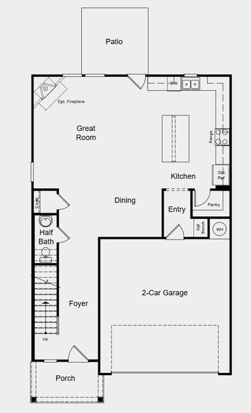 Image 6 representing the Denton by Taylor Morrison in Heritage River, Euharlee, GA.