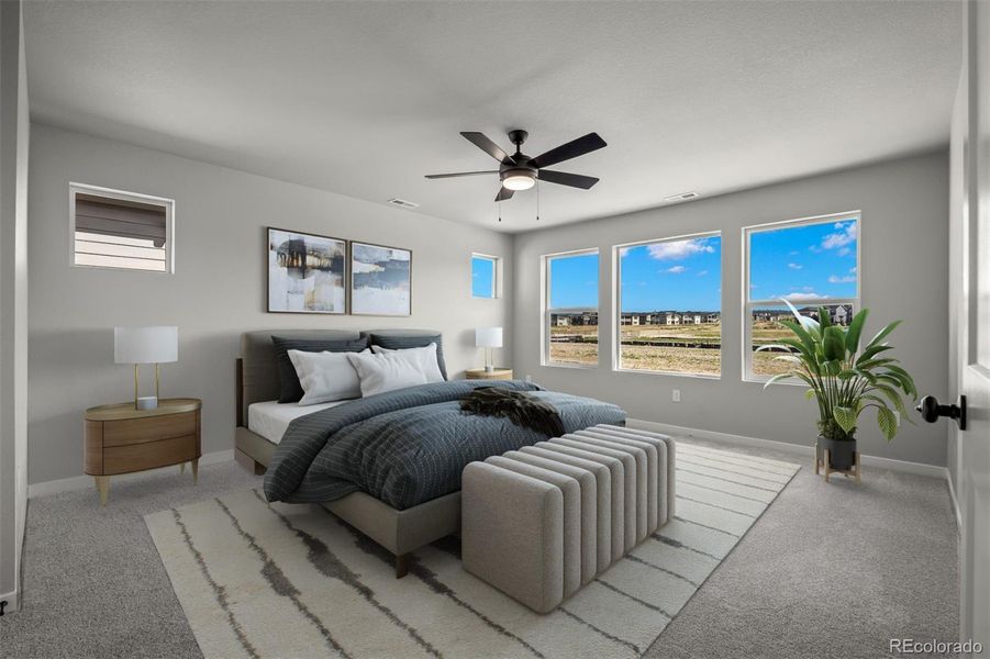 Furnished interior view inside a new home in Revel Crossing at Wolf Ranch – The Ascent Collection, Colorado Springs (Image 12).