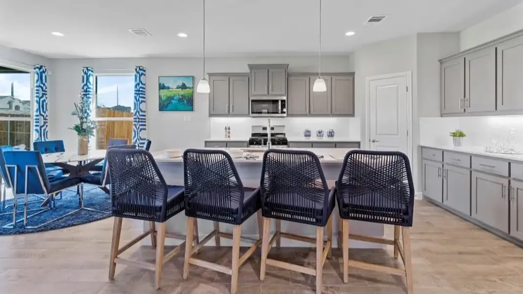 Furnished interior view inside a new home in Bluestem, Rhome (Image 10).