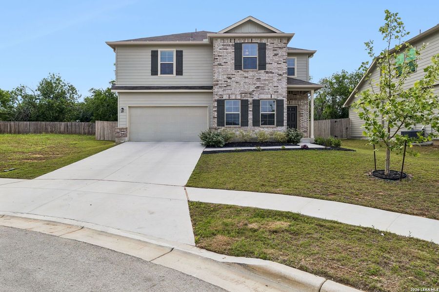 Front exterior of a new home in Greenfield, New Berlin, TX, highlighting curb appeal (Image 32).