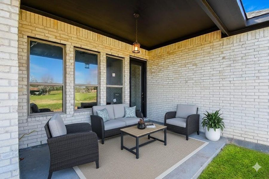 Exterior details and patio area of a home in , Sweeny (Image 3). Exterior details and patio area of a home in , Sweeny (Image 3).