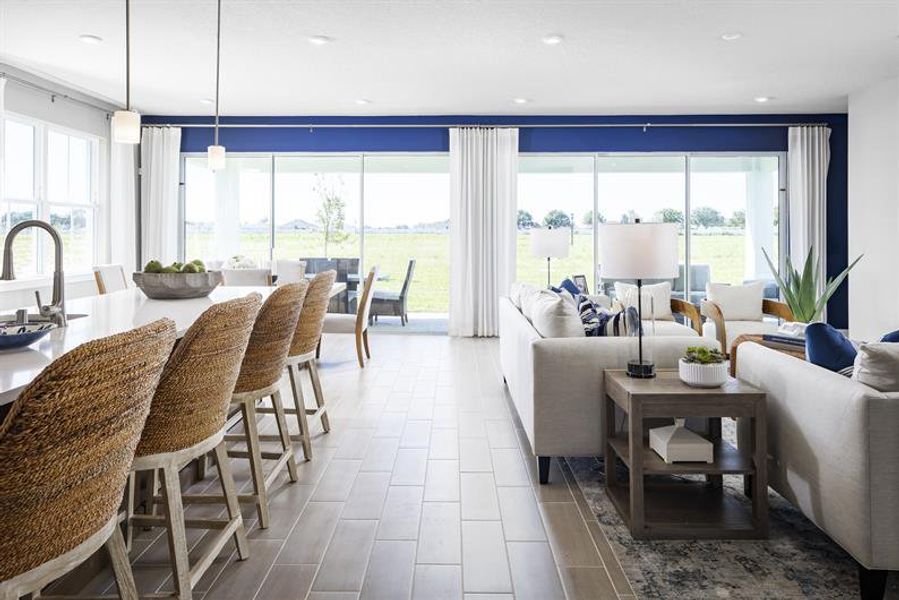 Representative furnished interior of a home built from the Laguna by Ryan Homes in Lake Nellie Crossing, Clermont (Image 6). Representative furnished interior of a home built from the Laguna by Ryan Homes in Lake Nellie Crossing, Clermont (Image 6).