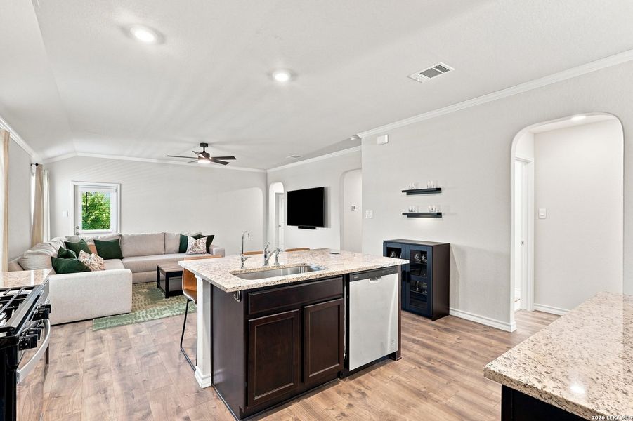Furnished interior view inside a new home in Redbird Ranch, San Antonio (Image 20).