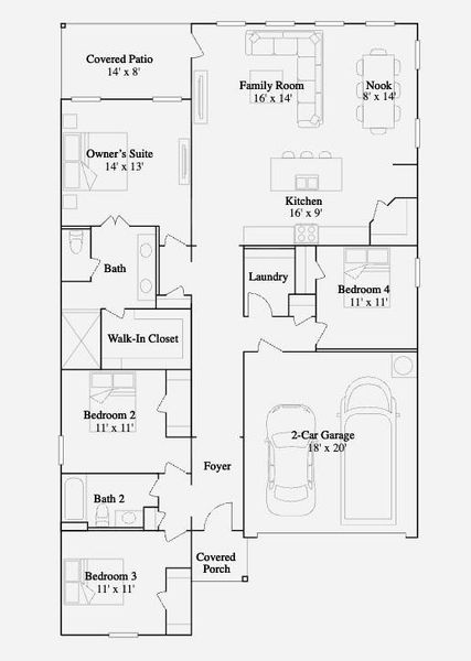 2D floor plan layout of this home in The Grand Prairie, Hockley, TX (Image 2). 2D floor plan layout of this home in The Grand Prairie, Hockley, TX (Image 2).