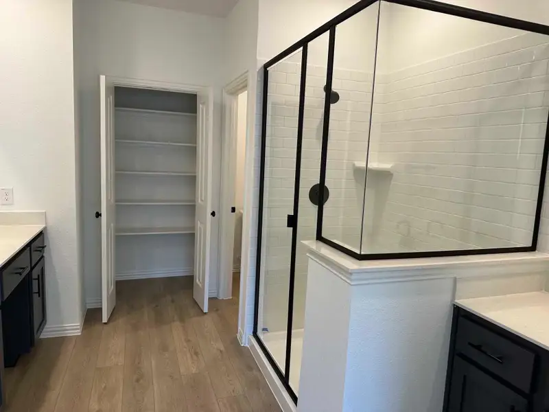 Primary Bathroom Construction Progress featuring the Minimalist Collection Primary Bathroom Construction Progress featuring the Minimalist Collection