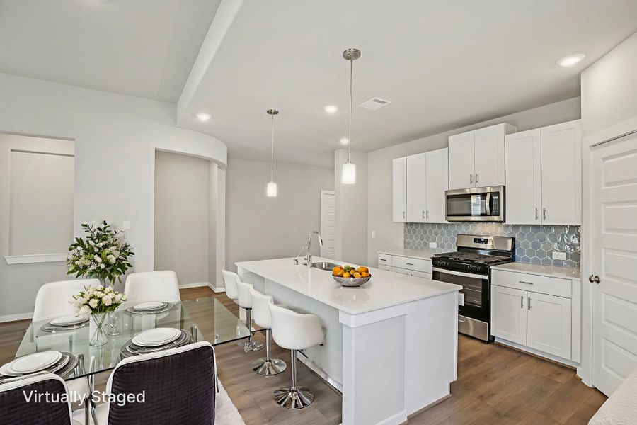Furnished interior view inside a new home in Granger Pointe - Premier Series, Conroe (Image 4).