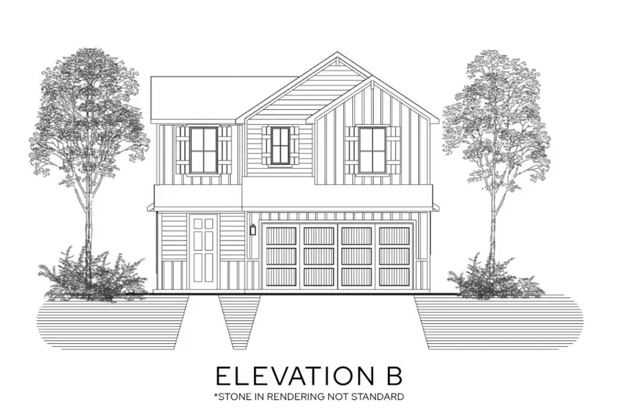 Representative rendering of the exterior for the The Sablewood by Lillian Custom Homes (Image 4). Representative rendering of the exterior for the The Sablewood by Lillian Custom Homes (Image 4).