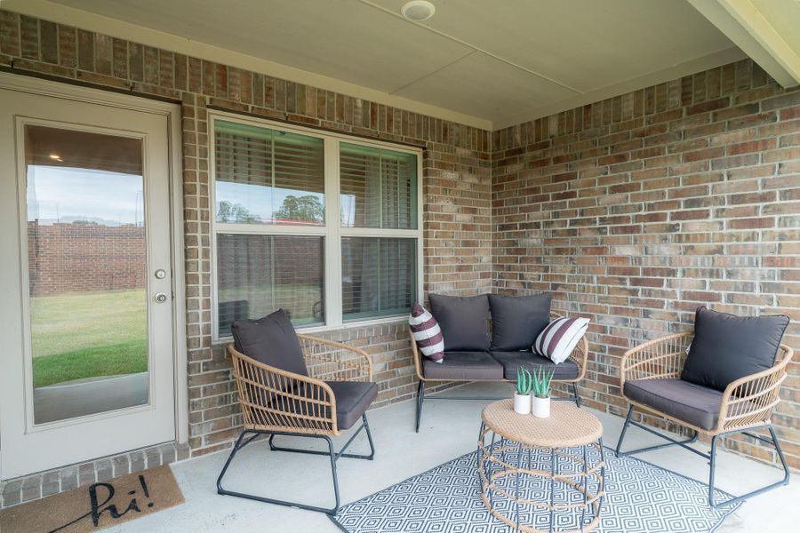 Exterior details and patio area of a home in Cypress Green, Hockley (Image 20).