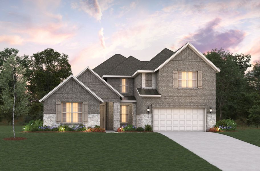 Representative exterior photo of a completed home built from the Kerrville by Beazer Homes in Heath Golf and Yacht Club, Heath, TX (Image 1). Representative exterior photo of a completed home built from the Kerrville by Beazer Homes in Heath Golf and Yacht Club, Heath, TX (Image 1).