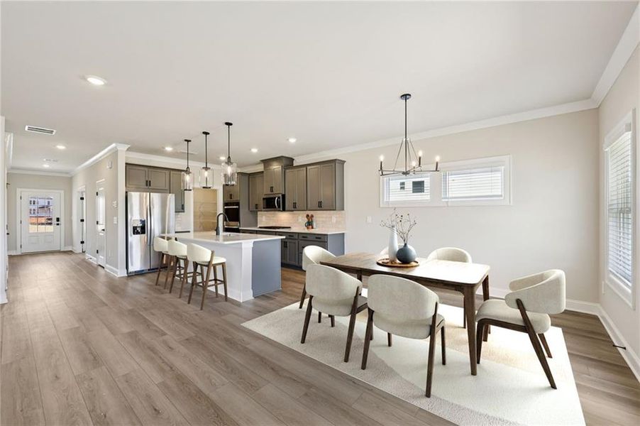 Furnished interior view inside a new home in River Pointe, Monroe (Image 17).