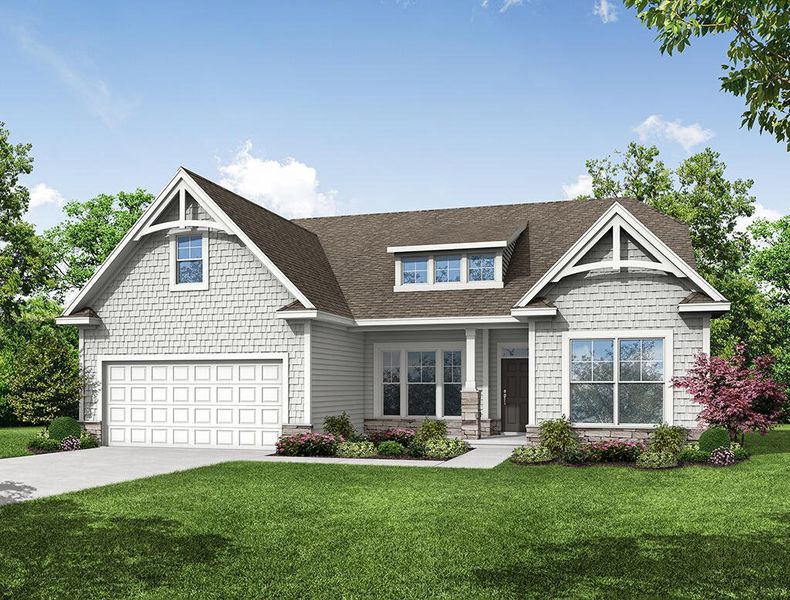 Representative exterior photo of a completed home built from the Caldwell by Eastwood Homes in Chasewood, Charlotte, NC (Image 5).