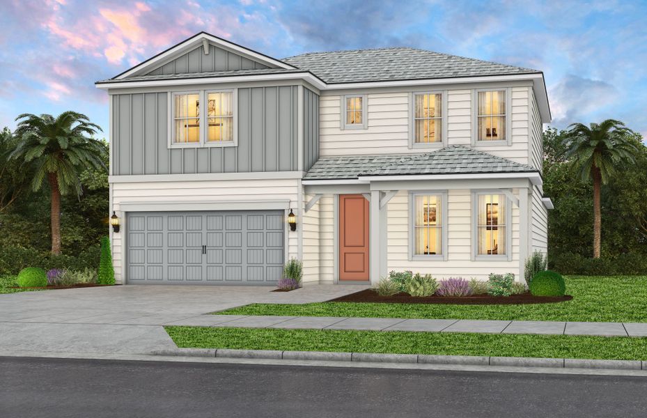 Representative exterior photo of a completed home built from the Whitestone by Pulte Homes in Joseph Oaks, Jacksonville, FL (Image 18).