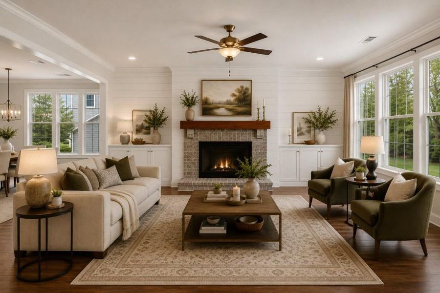 Furnished interior view inside a new home in Hemingway, Flowery Branch (Image 20).