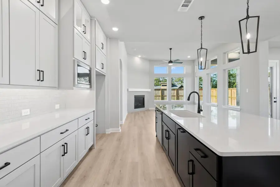 Furnished interior view inside a new home in Grand Central Park 55' Homesites, Conroe (Image 3). Furnished interior view inside a new home in Grand Central Park 55' Homesites, Conroe (Image 3).